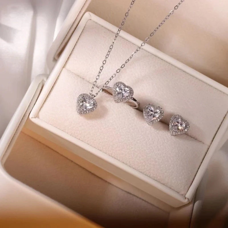 Heart Shaped Jewelry Set