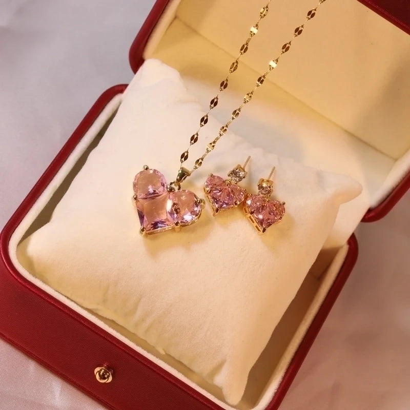 Rose Gold Heart Set